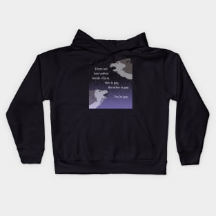 Two Wolves of Gayness Kids Hoodie